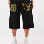 Bermuda baggy corona jean rígido