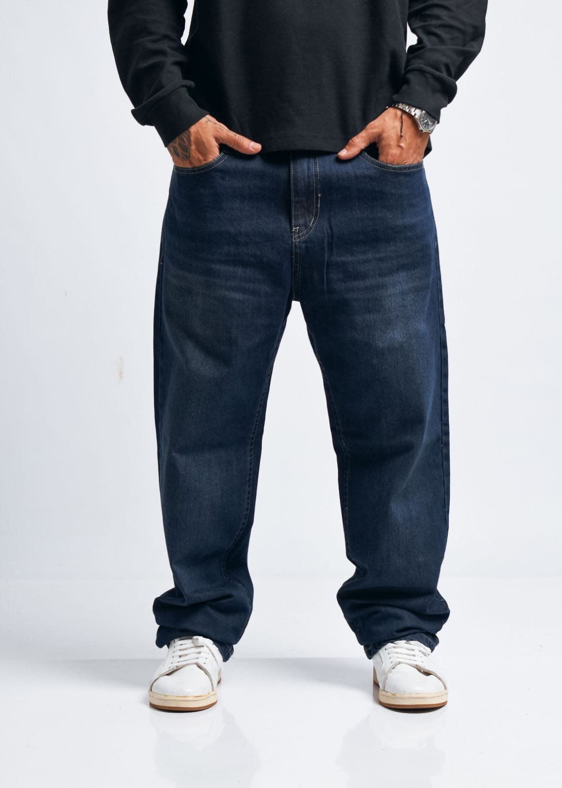 1232f9e3-37e6-4036-857e-e3ab2e107240 Mom azul jean rígido - Imagen 1