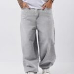 Extra baggy melange jean rígido