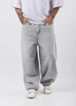 Extra baggy melange jean rígido
