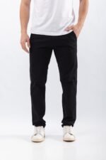 Pantalon chino semi-chupin gabardina elastizado