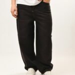 Extra baggy marron jean rígido