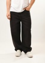 Extra baggy marron jean rígido
