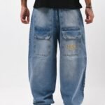 Extra baggy tapa celeste jean rígido