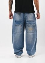 Extra baggy tapa celeste jean rígido