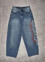 Baggy tribal rojo jean rígido
