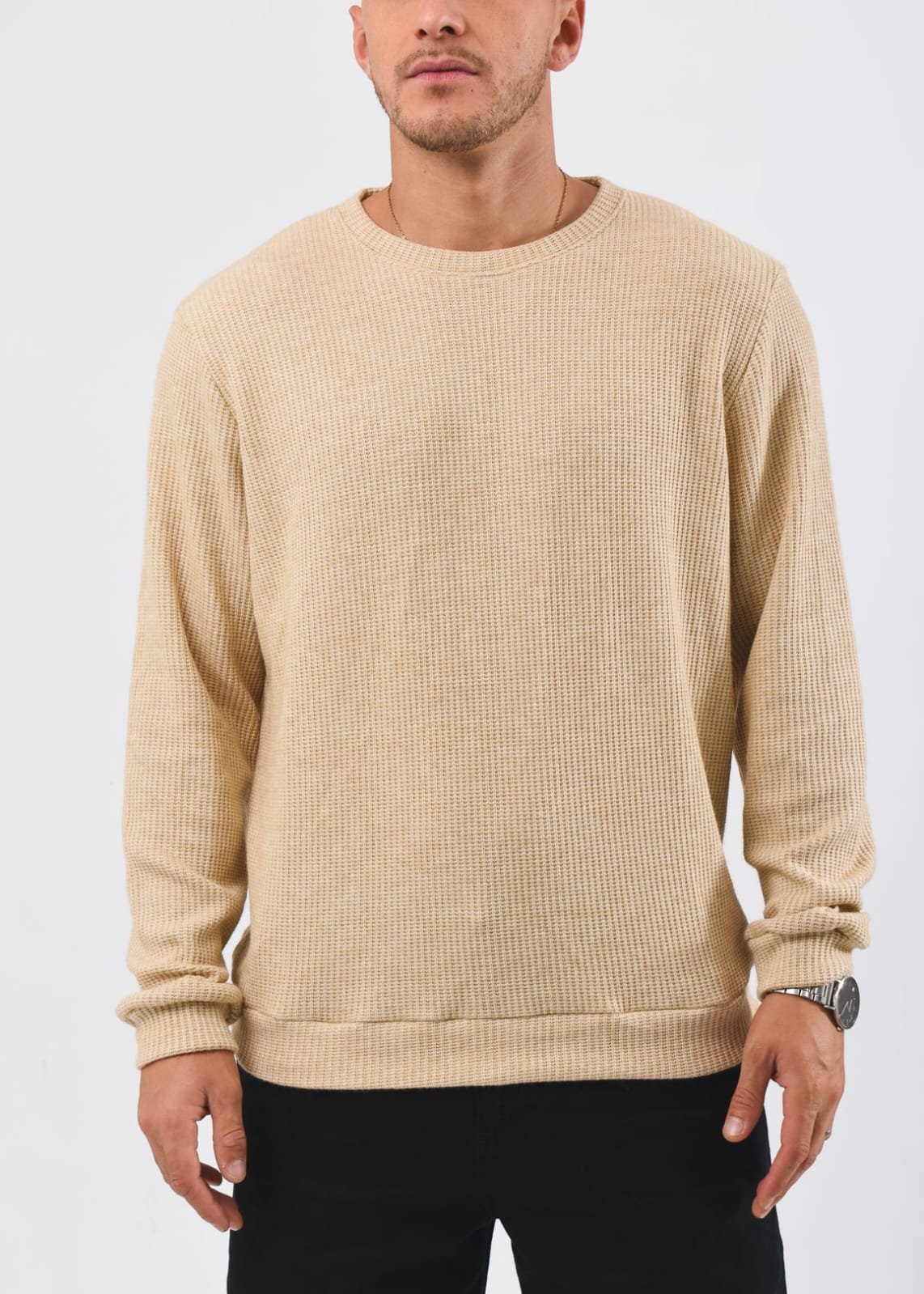 b89b9f88-1f72-43d5-a82b-eaca3c470b9b Sweater tejido beige - Imagen 1