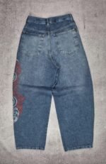Baggy tribal rojo jean rígido - Imagen 2