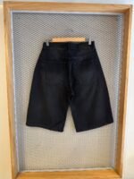 Bermuda baggy negro jean rígido - Imagen 2