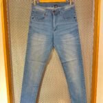 Semi-chupin celeste elastizado jean