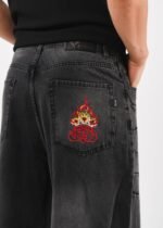 Extra baggy pinzas fuego jean rígido - Imagen 3